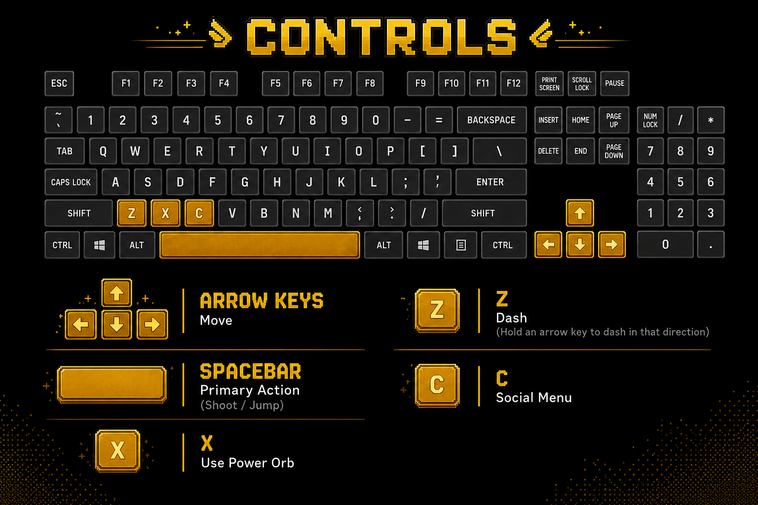 Keyboard controls